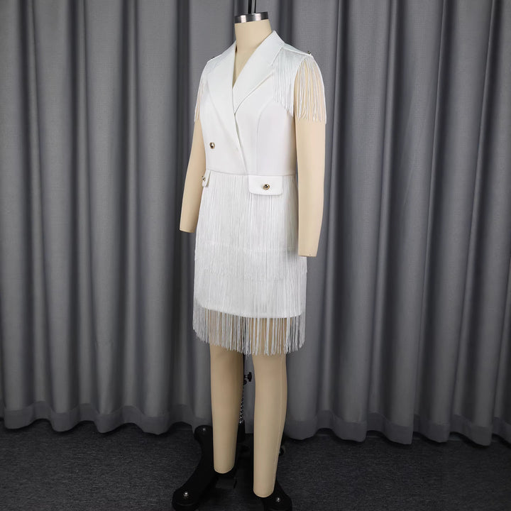 Damen Fransen-Kleid im eleganten Blazer-Stil Echo Archiv