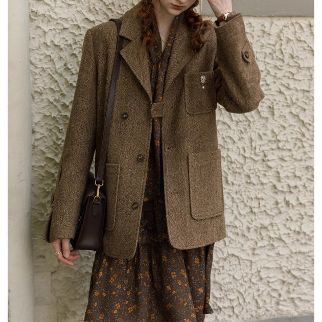 Damen Stylische Wolljacke Echoarchiv