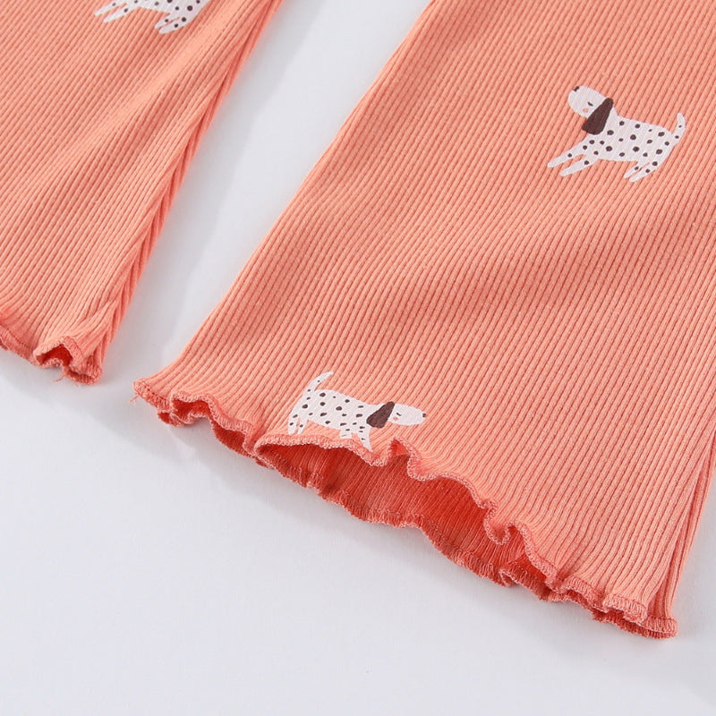 Mädchen Leggings mit fröhlichem Hunde-Muster Echo Archiv