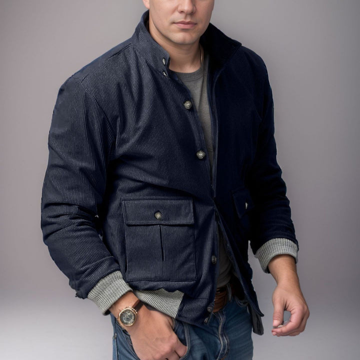 Herren sportliche Cordjacke mit praktischen Taschen und modernem Design Echoarchiv