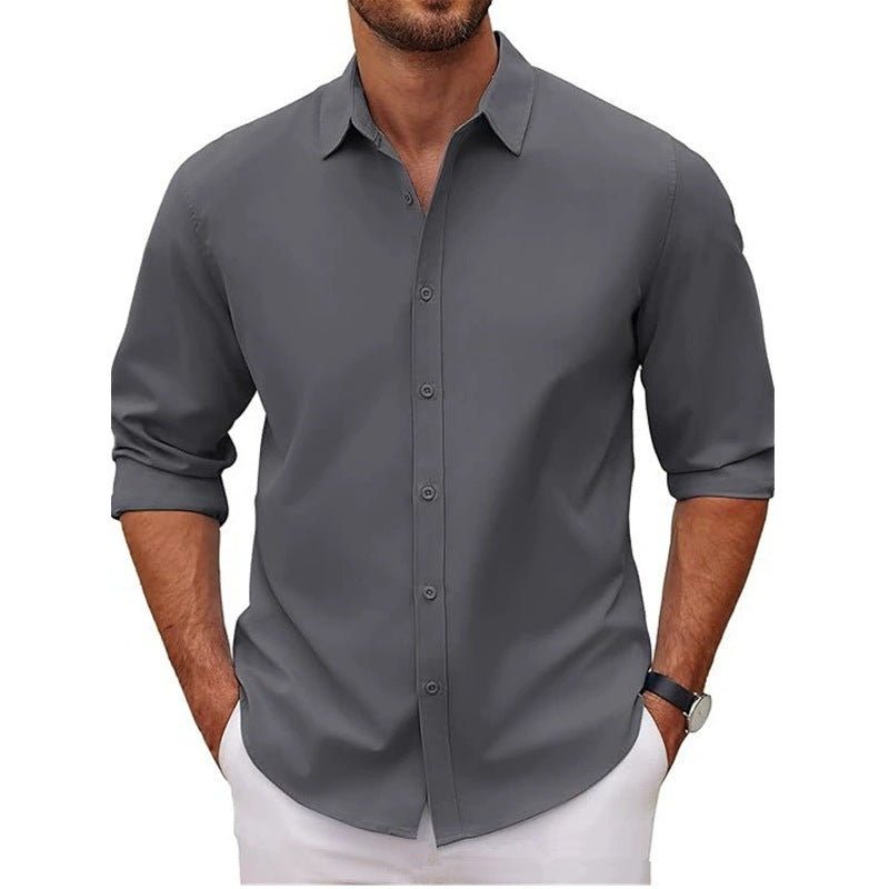 Herren Baumwollhemd mit elegantem Schnitt und modernen Details Echoarchiv