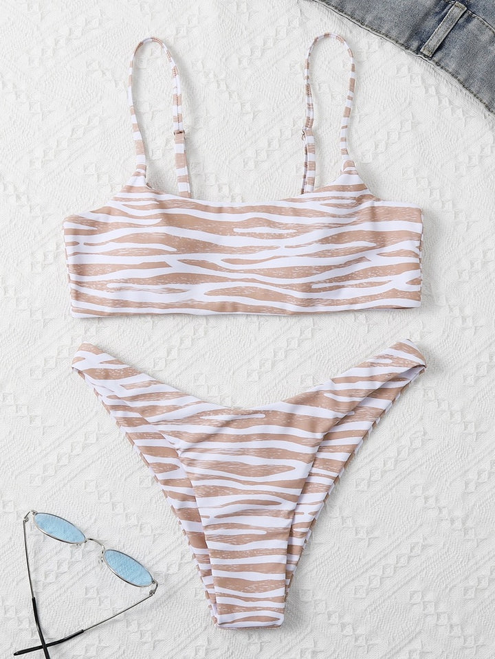 Damen Bikini-Set mit zeitgemäßem Zebra-Print Echo Archiv