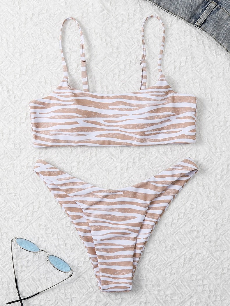 Damen Triangel-Bikini-Set mit sportlichem Design und verstellbaren Trägern Echo Archiv