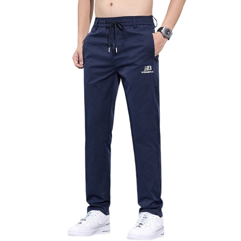 Herren Sportliche Freizeithose mit verstellbarem Kordelzug und seitlichen Reißverschlusstaschen Echoarchiv