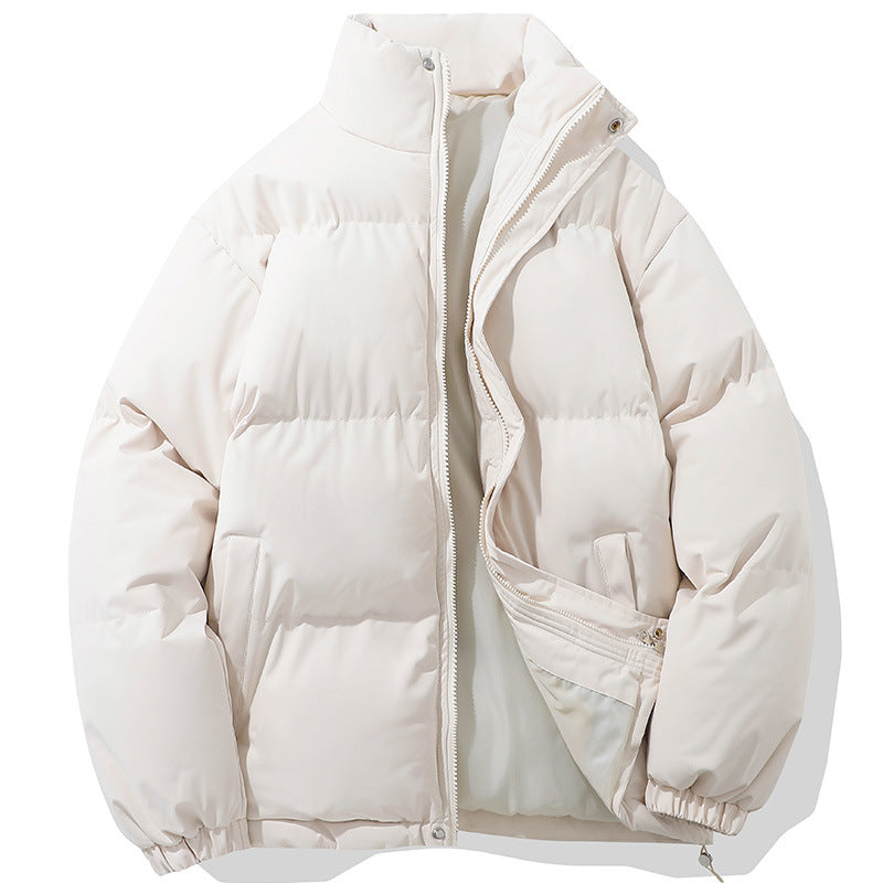 Herren wärmende Pufferjacke mit hohem Stehkragen, verdecktem Zwei-Wege-Reißverschluss und elastischen Bündchen – Marzano