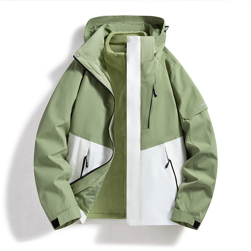 Damen wasserdichte Outdoorjacke mit verstellbarem Kapuzen Echo Archive