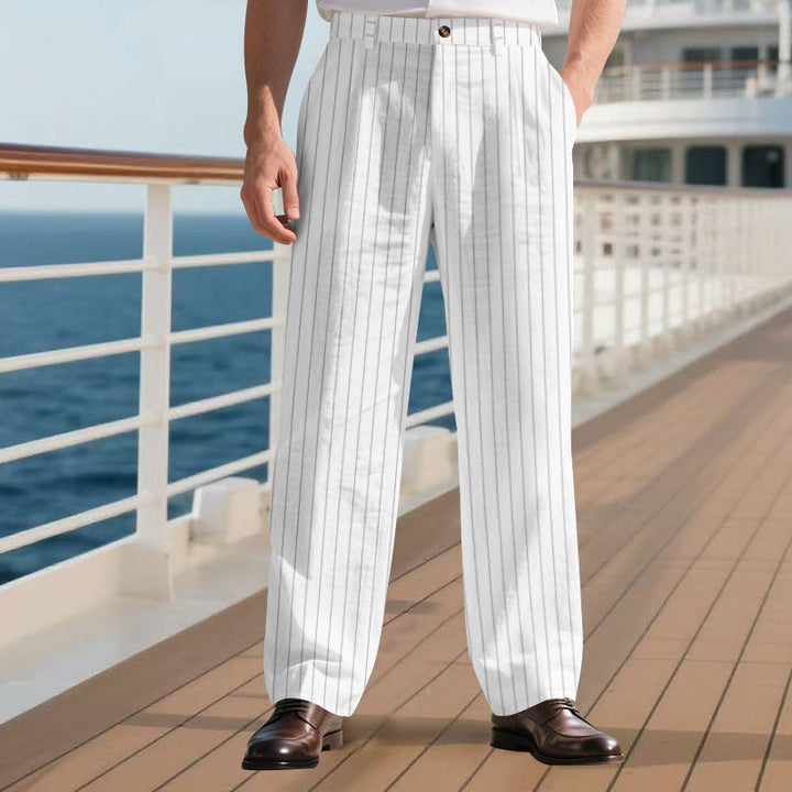 Herren elegante Anzughose mit schmalen Nadelstreifen Echoarchiv