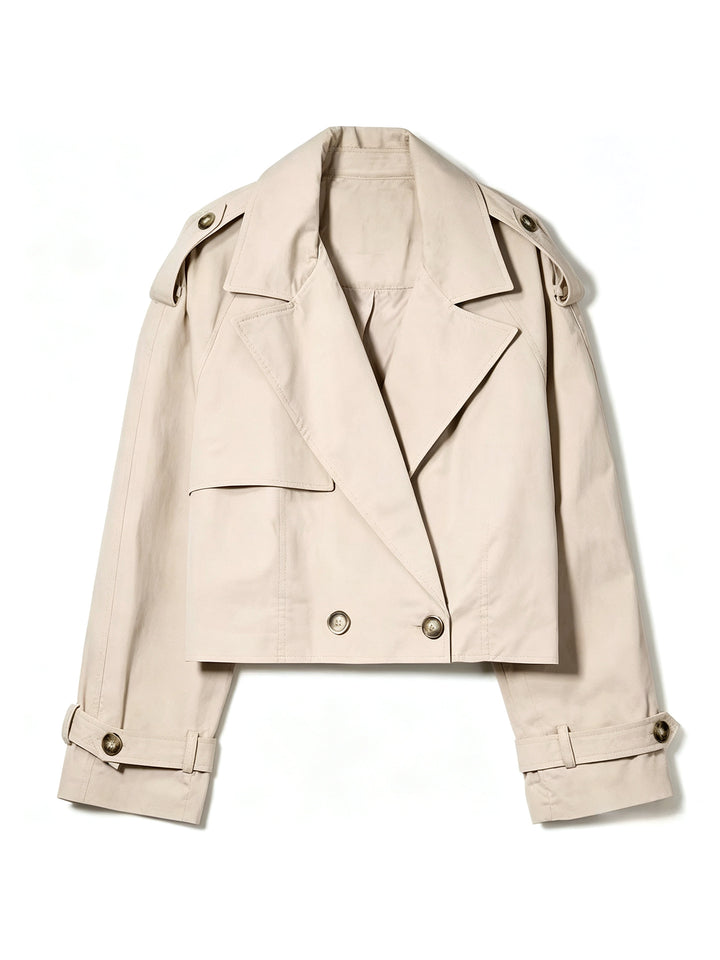 Damen Modische Kurze Trenchjacke Echo Archiv