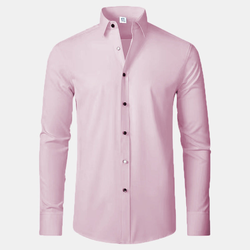 Herren Langarmhemd mit elegantem Schnitt und stilvollen Knopfdetails Echoarchiv