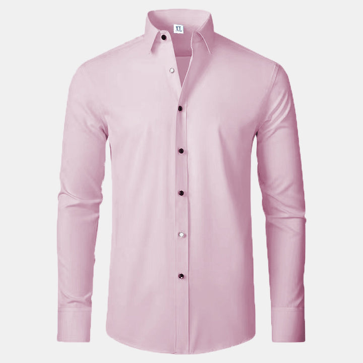 Herren elegantes, figurbetontes Langarmhemd Echoarchiv