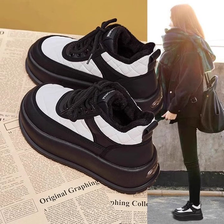 Damen Modische Plateau Sneakers mit Steppdesign Echo Archiv