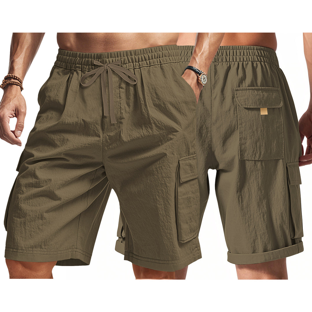 Herren strapazierfähige Cargo-Shorts mit elastischem Bund und praktischen Seitentaschen Echoarchiv