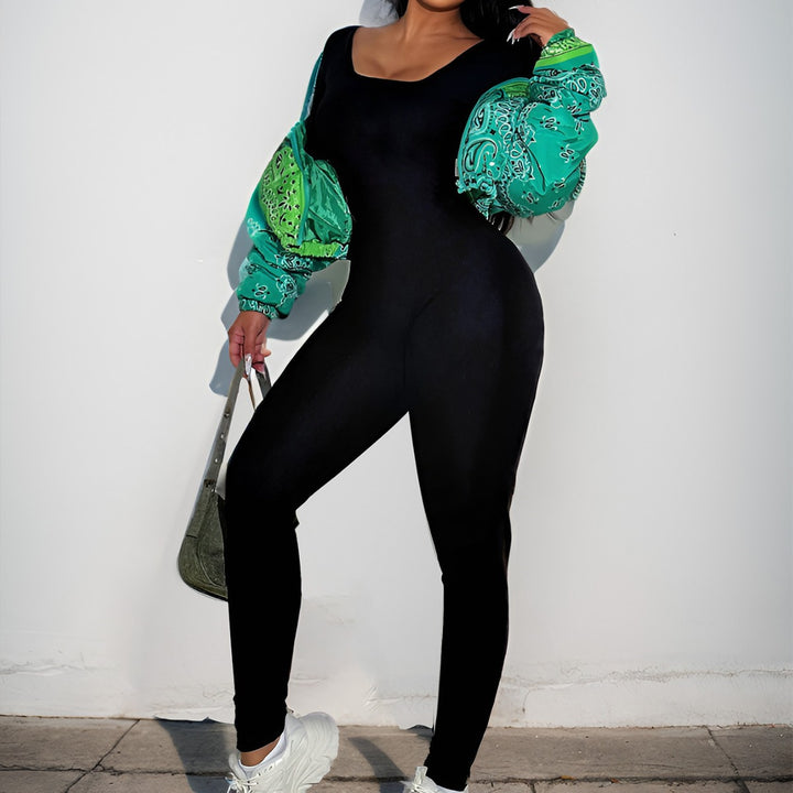 Damen Hochdehnbarer Jumpsuit Echo Archiv