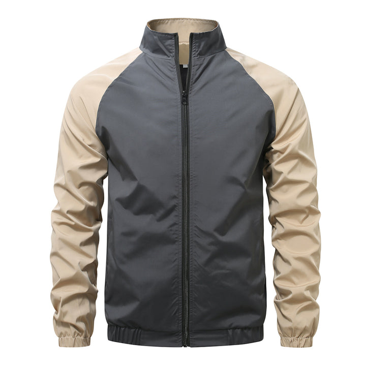 Herren Sportliche Übergangsjacke mit hohem Kragen und elastischen Bündchen Echoarchiv