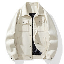 Herren Overshirt aus Kunstleder mit Hemdkragen und Pattentaschen Echo Archiv