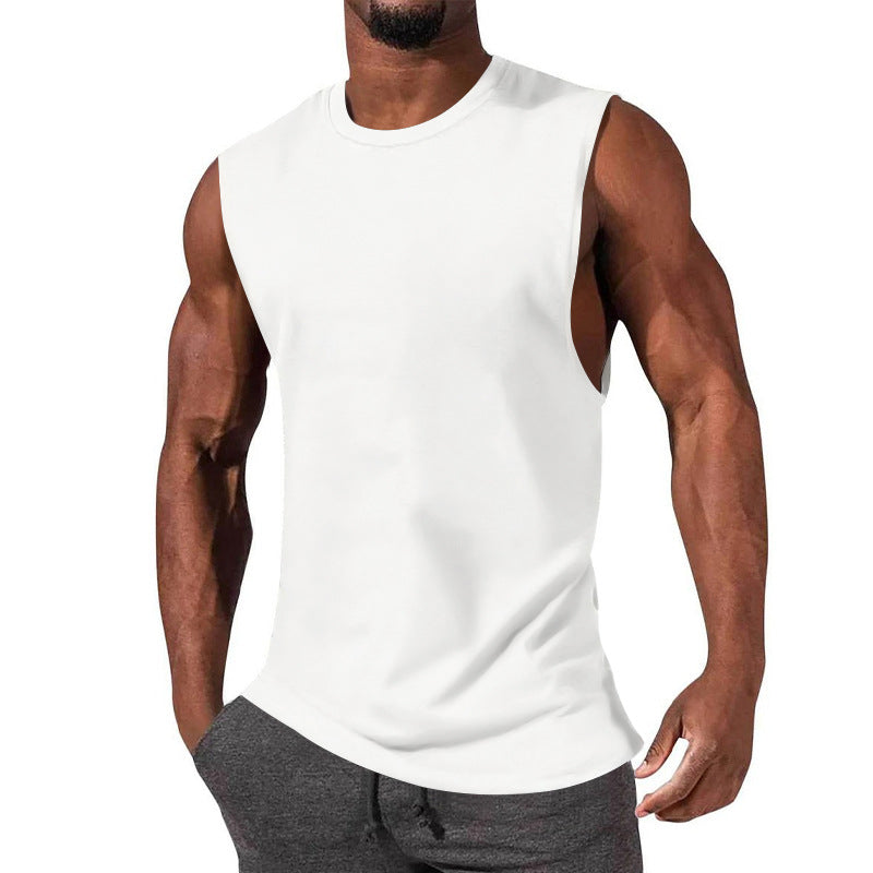 Herren nan athletisches Tanktop mit extra tiefem Armanschnitt und elastischem Baumwollmix Echoarchiv