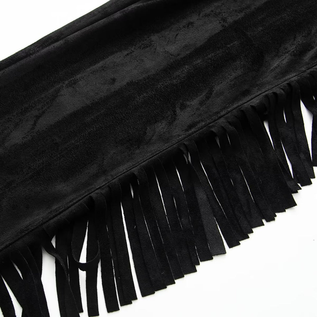 Damen weite Hose mit Fransen und modernem Schnitt Echo Archiv