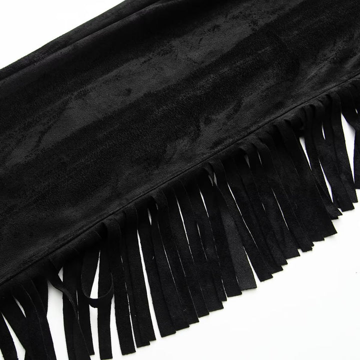 Damen weite Hose mit Fransen und modernem Schnitt Echo Archiv