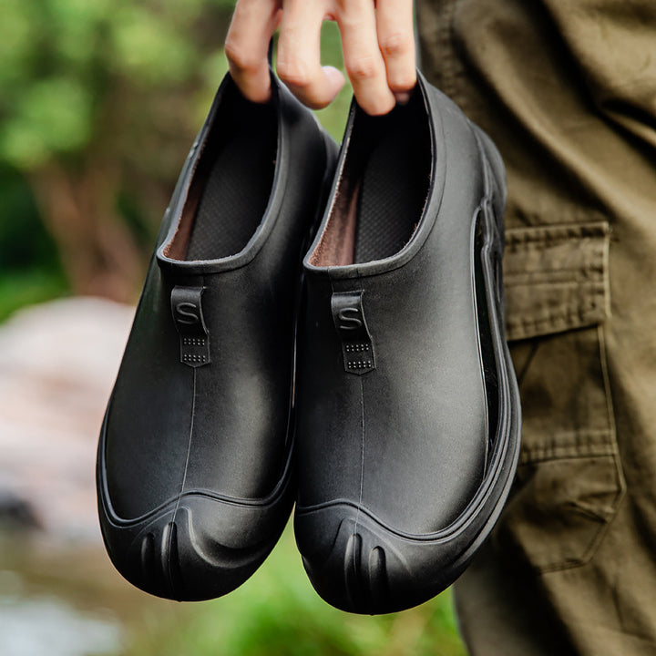Herren Robuste wasserdichte Outdoor‑Clogs aus Vollgummi mit griffiger Profilsohle Echoarhiv