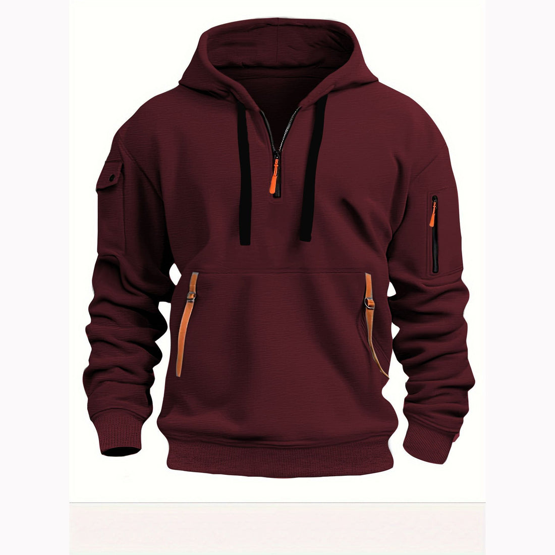 Herren funktionale Kapuzenpullover mit Taschen – Cavarno