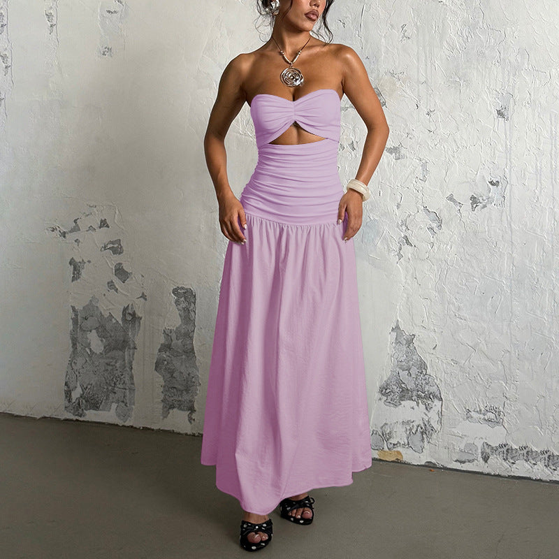 Damen Maxikleid mit schicker Schnittführung und raffiniertem Bauch-Detail Echo Archiv