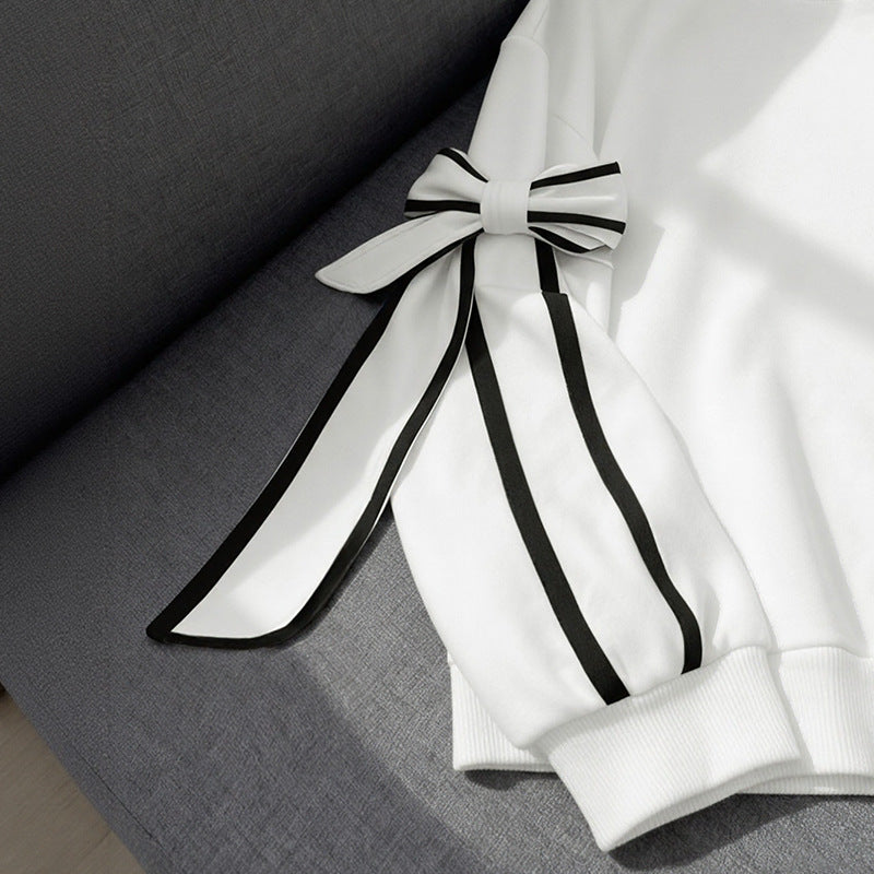 Damen Modischer Sweatshirt mit Schleifendetails Echo Archiv