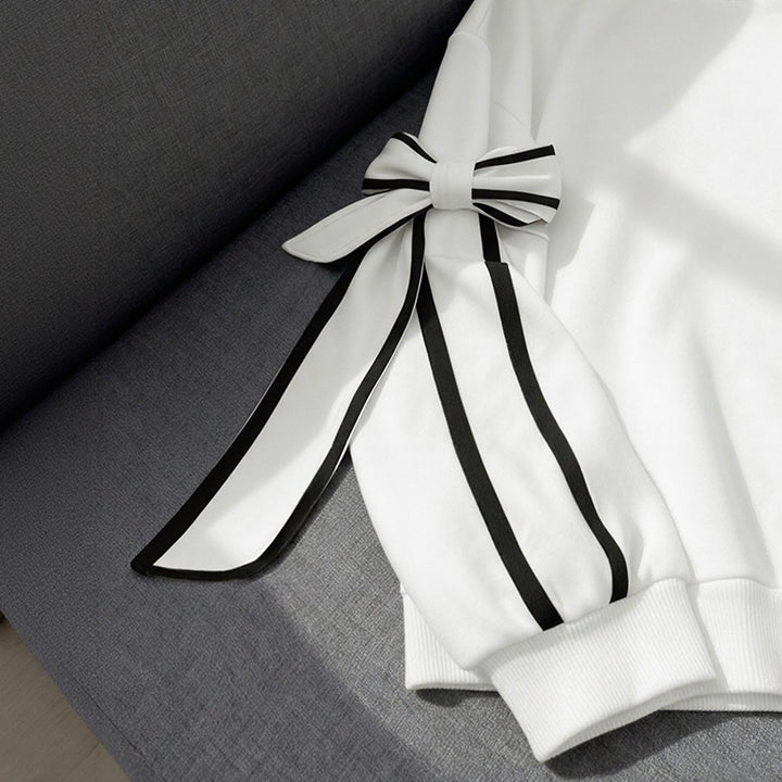 Damen Modischer Sweatshirt mit Schleifendetails Echo Archiv
