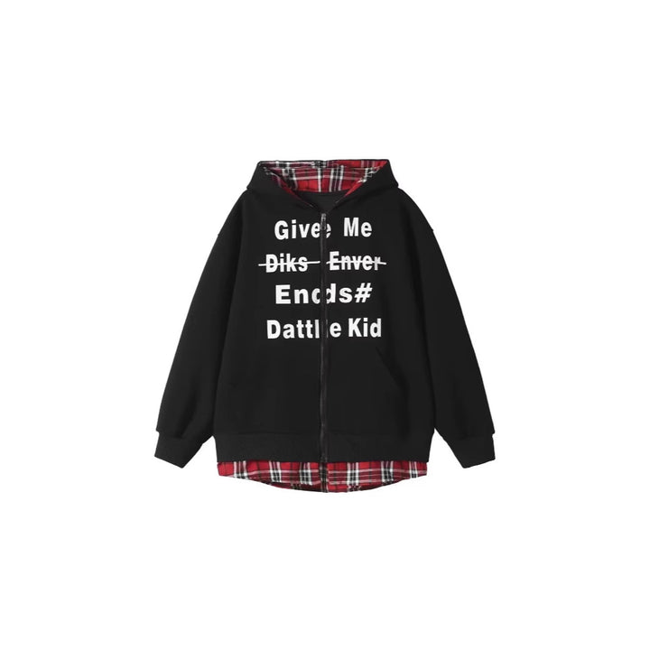 Unisex Modischer Kapuzenpullover mit kariertem Innenfutter Echoarchiv