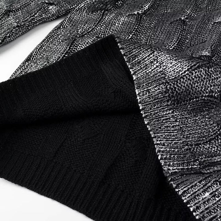 Damen Grobgestrickter Zopfstrick-Pullover mit Rundhals und Oversize-Schnitt Echo Archiv