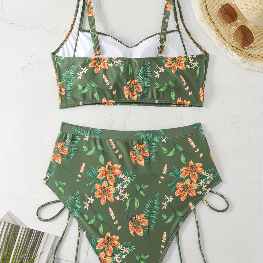 Damen Hochgeschnittener Bikini mit Raffung – Maréssa