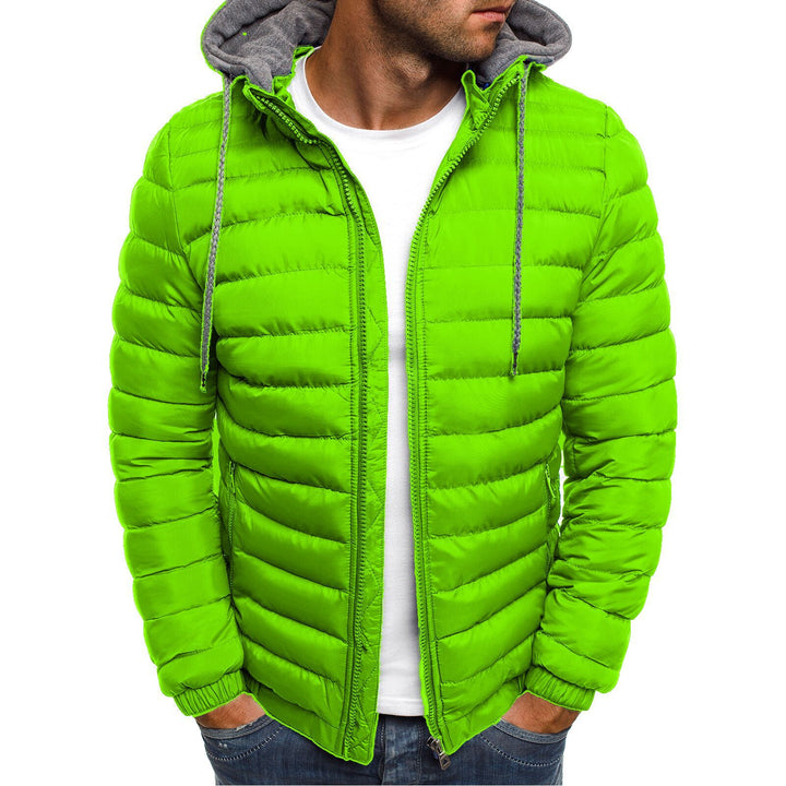 Herren nan ultraleichte Steppjacke mit kontrastkapuze, Thermofüllung und elastischen Bündchen Echo Archiv