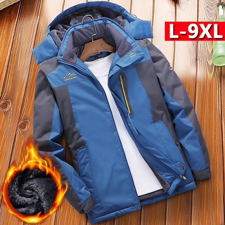 Herren gefütterter Winter‑Outdoorparka mit Teddyfleece‑Innenlage, Kapuze und wasserabweisender Shell Echoarchiv