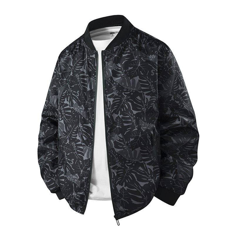 Herren Stylische Bomberjacke mit floralem Muster Echo Archiv