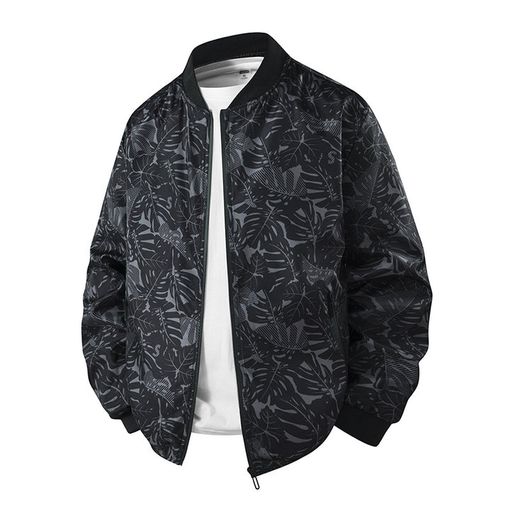Herren Stylische Bomberjacke mit floralem Muster Echo Archiv