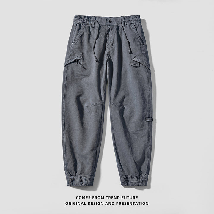 Herren modische Cargo-Hose mit elastischem Bund und vielseitigen Taschen Echoarchiv