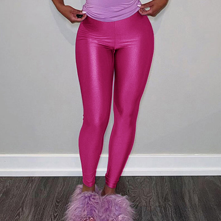 Damen Hochwertige Shiny Leggings mit hohem Bund und perfekter Passform Echoarchiv