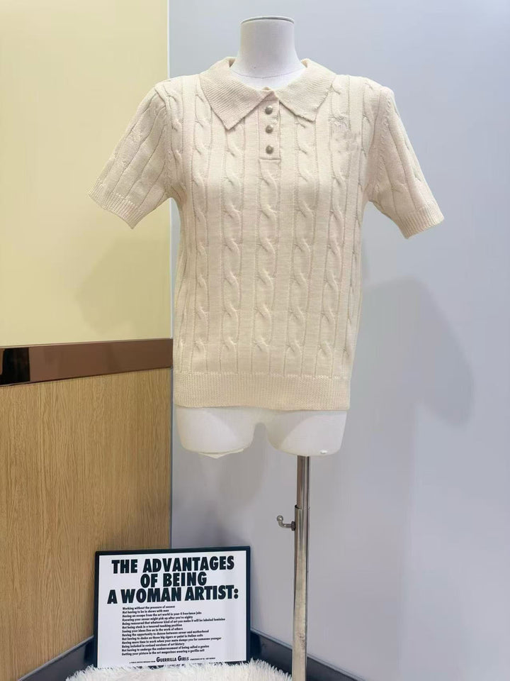 Damen Modischer Strickpullover mit Kragen Echo Archiv