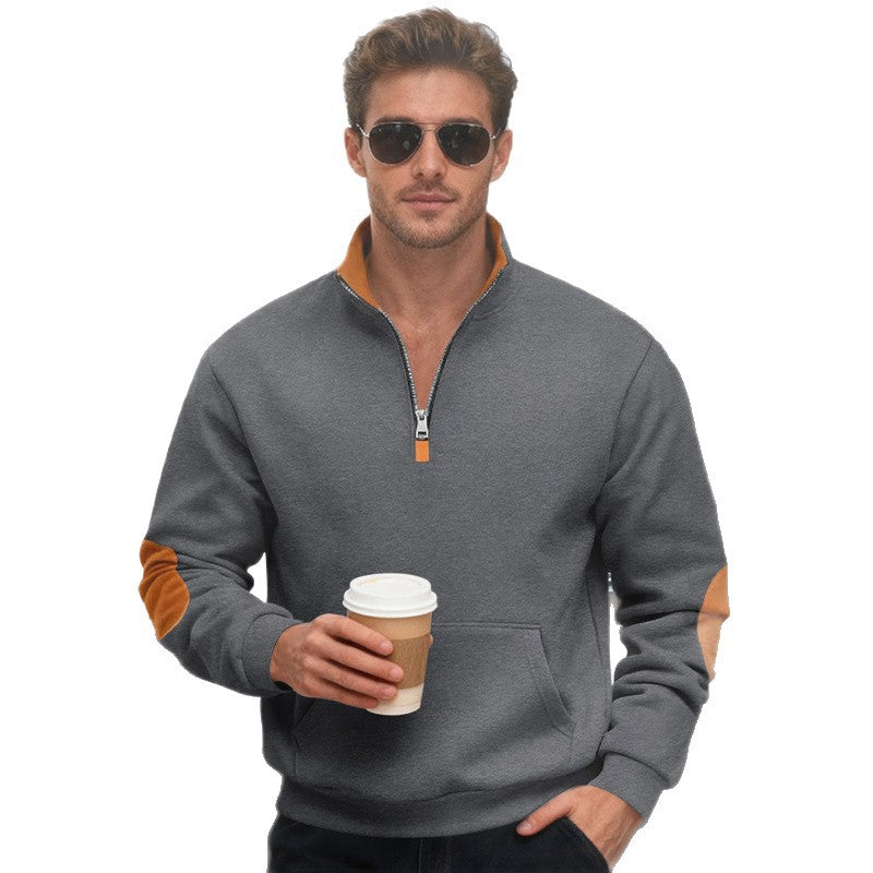 Herren modischer Kapuzenpullover mit Reißverschluss und praktischen Taschen Echoarchiv