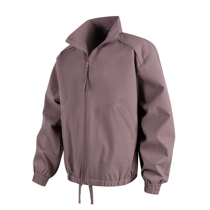 Herren lässige Übergangsjacke mit hohem Kragen und praktischen Taschen Echoarchiv