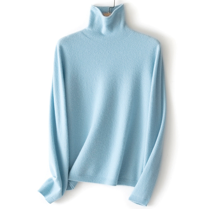 Damen Feinstrick Rollkragenpullover aus Kaschmirmischung leicht oversized Echoarchiv