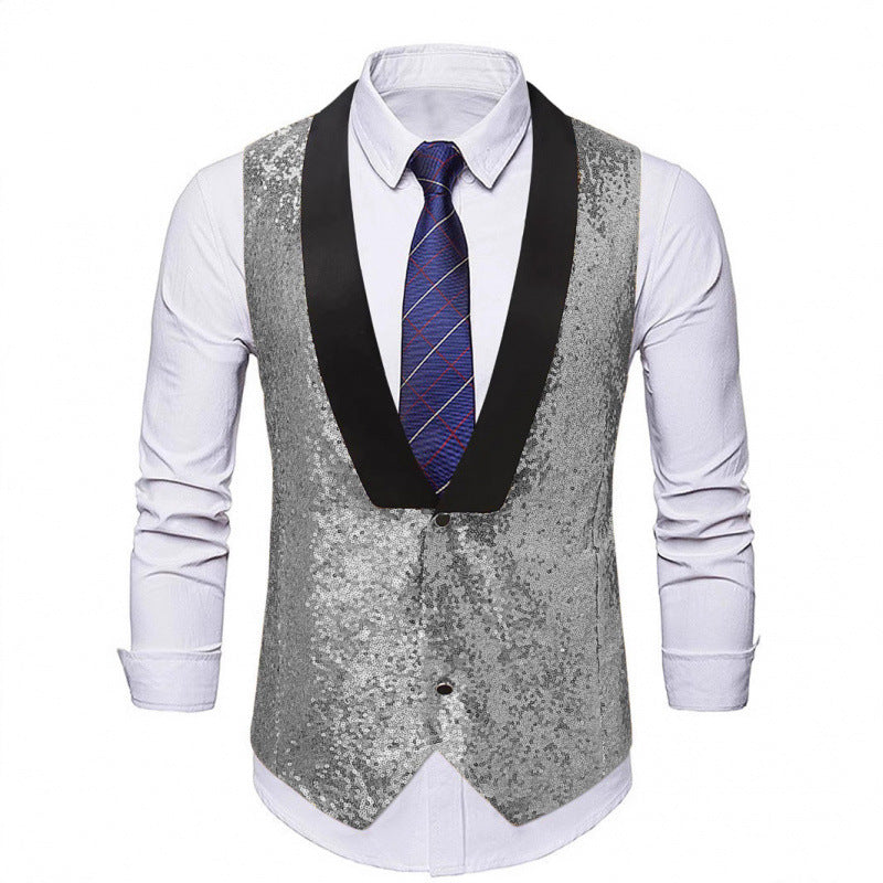 Herren Abend-Weste mit Glitzer Echoarchiv