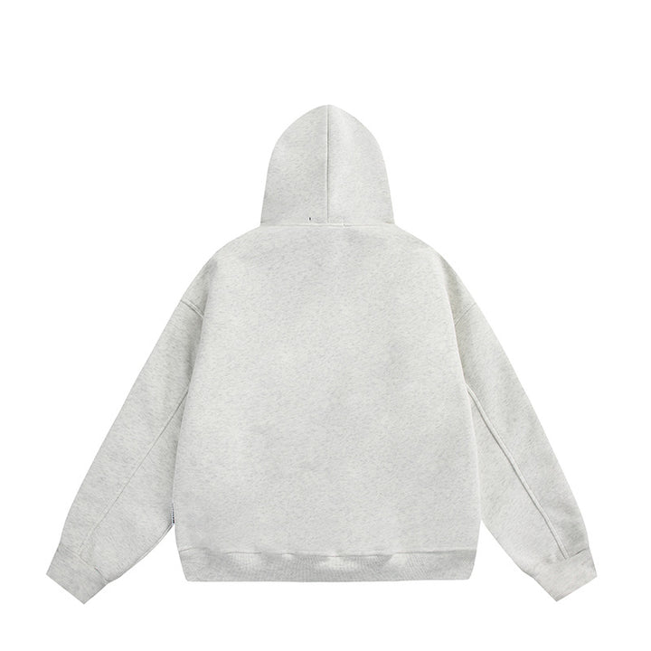 Unisex Oversize Kapuzenpullover mit Perlen‑ und Strassapplikation Echoarchiv