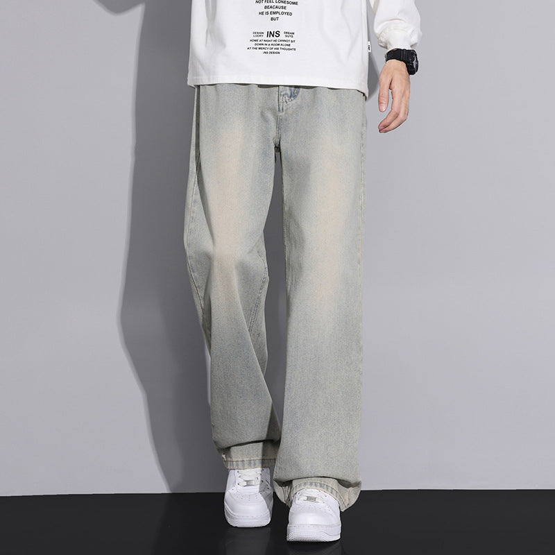 Herren weite Denim-Jeans im modernen Used-Look Echoarchiv
