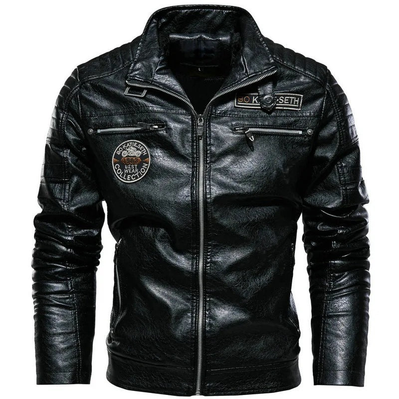 Herren Modische Bikerjacke aus Leder Echo Archiv