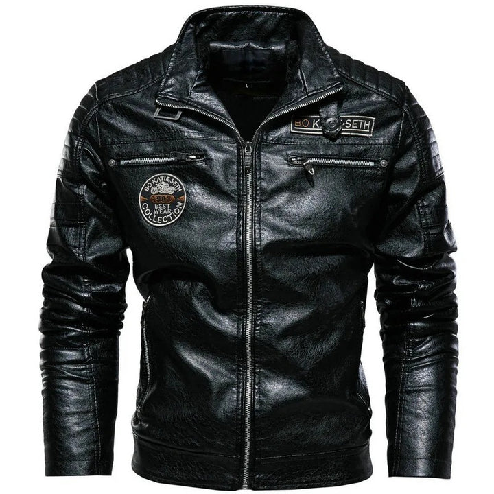 Herren Modische Bikerjacke aus Leder Echo Archiv