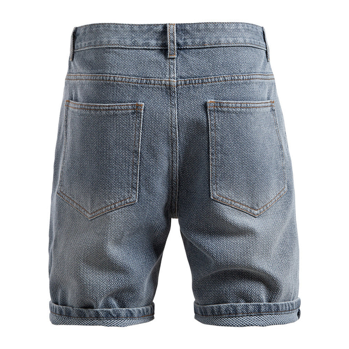 Herren nan Jeansshorts mit Umschlag, mittelhoher Bund und klassischer Taschenaufteilung Echo Archiv