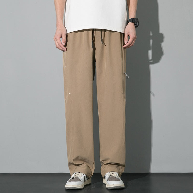 Herren Weite Relaxed-Cargo-Freizeithose mit Tunnelzugbund & Multifunktions‑Taschen Echoarchiv