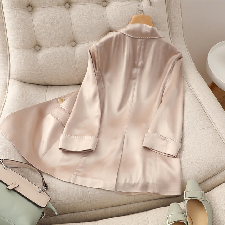 Damen Satinblazer mit taillierter Silhouette und 3/4-Ärmeln Echo Archiv