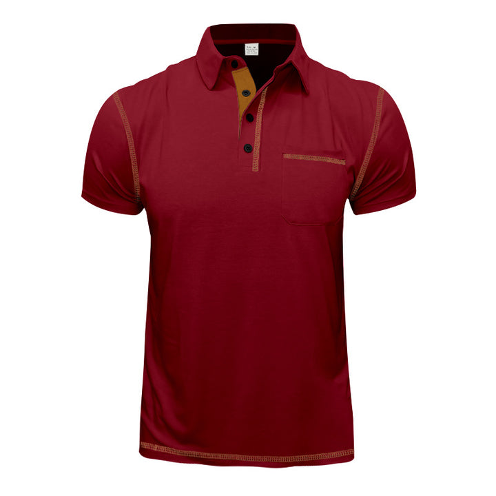 Herren Poloshirt mit modernem Kragen und praktischen Knopfdetails Echoarchiv