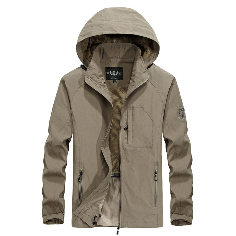 Herren Leichte Outdoorjacke mit Kapuze Echo Archiv